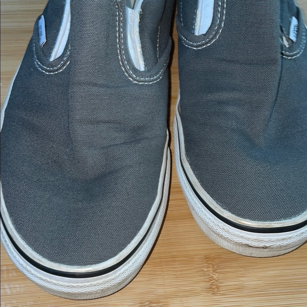 🛑🥰🫣😞Vans Gray Sneakers Slip-On Canvas - Picture 4 of 8